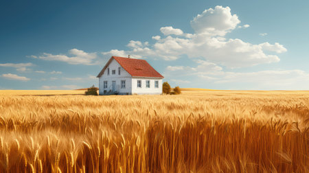 barn white farm houseの素材