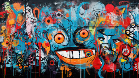 graffiti trippy textureの素材