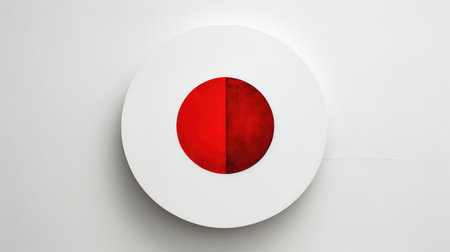 painted red circle crossの素材