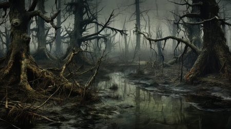 marsh spooky textureの素材