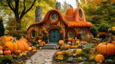 autumn pumpkin houseの素材