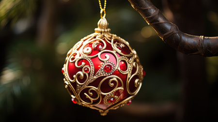ornament red gold ornamentsの素材