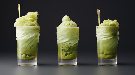 creative matcha ice glassの素材