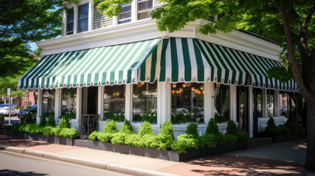 charm green and white stripesの素材