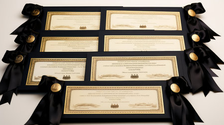 award black and gold certificateの素材