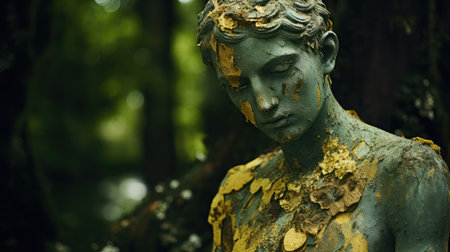 weathered aged goldの素材