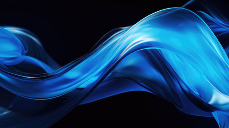 dreamlike blue and black abstractの素材