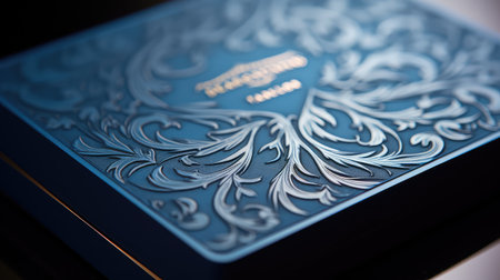 stamped business card blueの素材