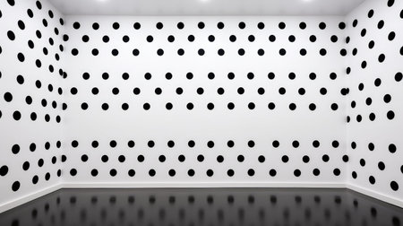 bold black and white dot patternの素材