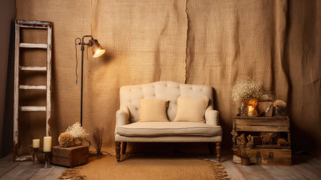 tones burlap texture backgroundの素材