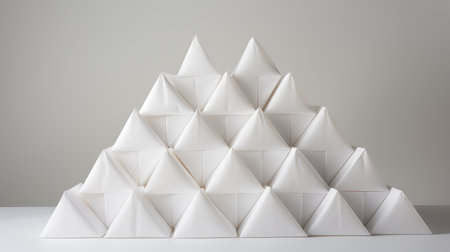 pyramid box white tissue paperの素材