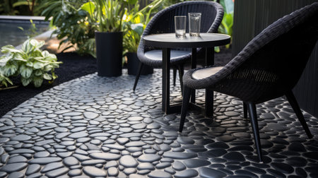 mosaic black pebblesの素材