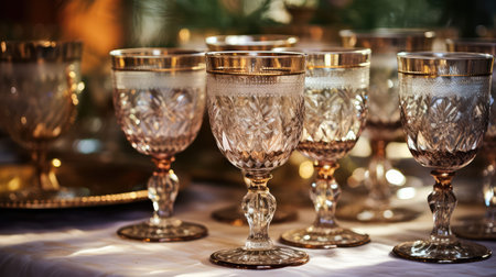 goblets antique glass objectsの素材