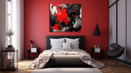 grey black baby on bedの素材