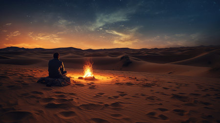 sky around fireの素材