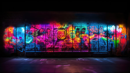 lights brick wall neonの素材