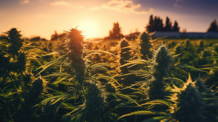 sun cannabis female plantの素材