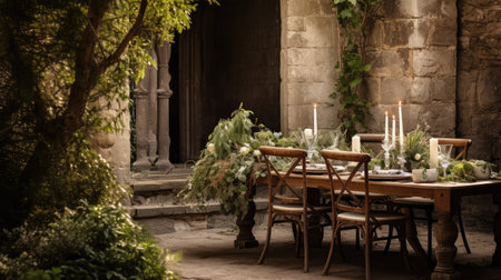 courtyard castle tableの素材