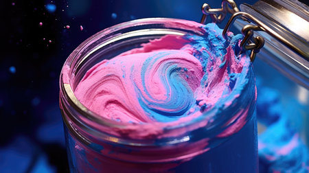 vibrant blue pink powderの素材