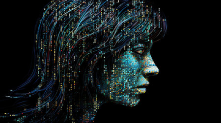 synthetic black wigの素材