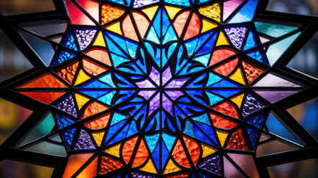 vibrant eight pointed starの素材