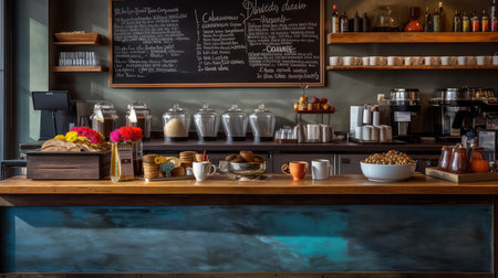 wood coffee shop countertopの素材