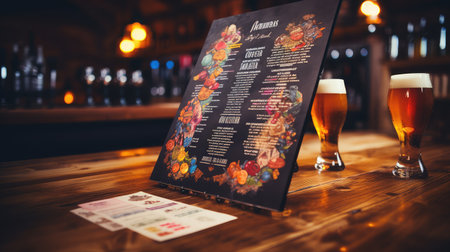 colorful craft beer menuの素材