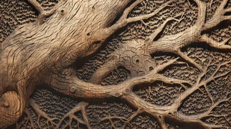 trunk woodcut treeの素材