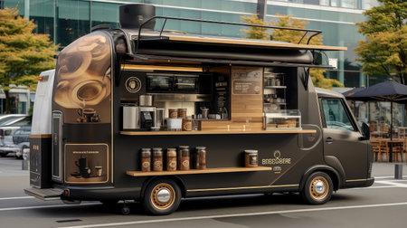 gourmet coffee truckの素材