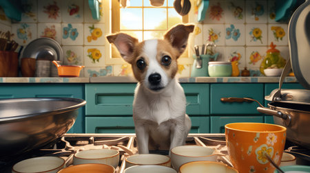 rug dog sit kitchenの素材