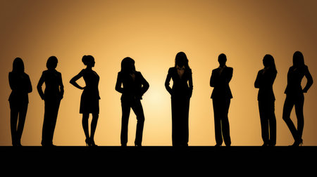 teamwork black person silhouetteの素材