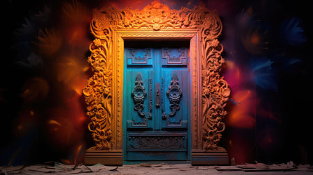 carved door opening lightの素材