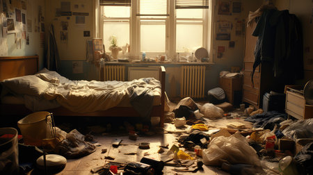 disorganized dirty houseの素材