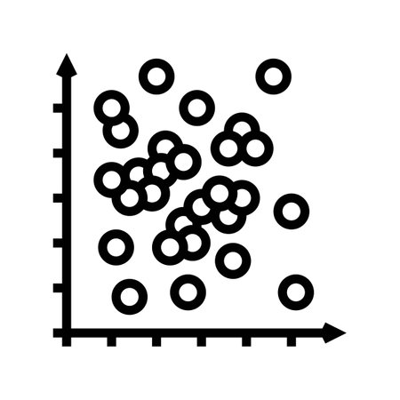 data points plot machine learning line icon vector illustrationのイラスト素材