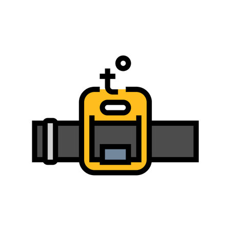 body temperature sensor fitness technology color icon vector illustrationのイラスト素材