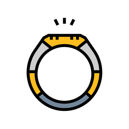 fitness ring wearable fitness color icon vector illustrationのイラスト素材