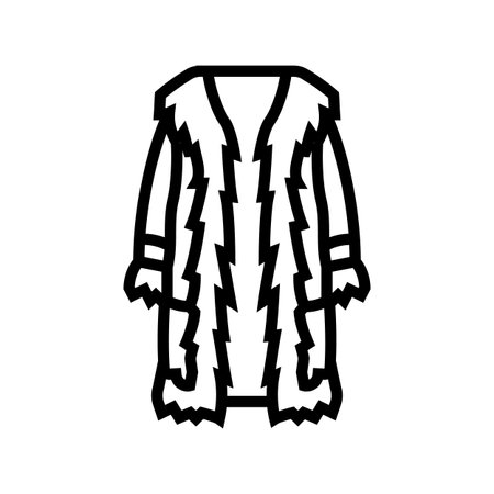 penny lane coat stylish clothes line icon vector illustrationのイラスト素材