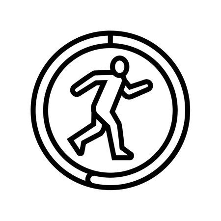 step counter foot fitness technology line icon vector illustrationのイラスト素材
