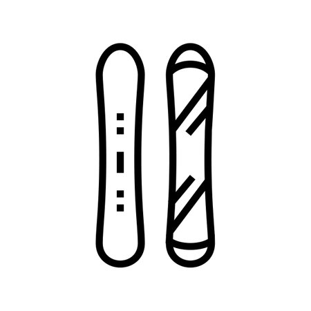 mountain snowboard line icon vector illustrationのイラスト素材