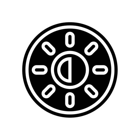 screen dimming symbol tech engagement glyph icon vector illustrationのイラスト素材