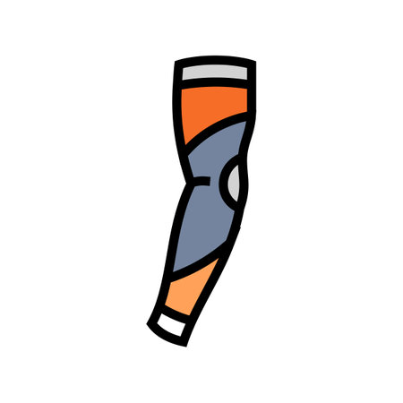 arm sleeves running accessories color icon vector illustrationのイラスト素材