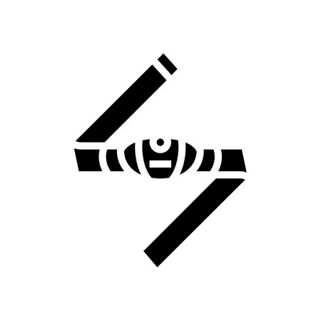 heart rate monitor running accessories glyph icon vector illustrationのイラスト素材