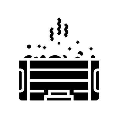 hot tub spa recovery wellness glyph icon vector illustrationのイラスト素材