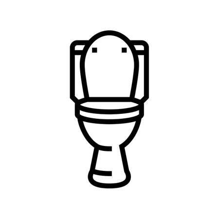 toilet diarrhea line icon vector illustrationのイラスト素材