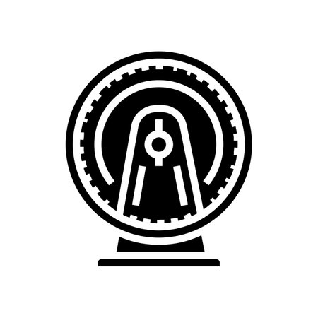 hamster wheel pet home glyph icon vector illustrationのイラスト素材