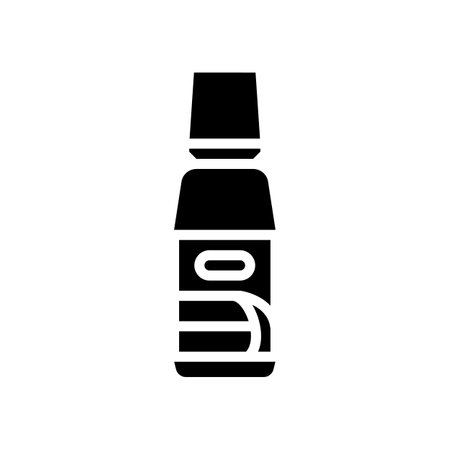 medicine bottle diarrhea relief glyph icon vector illustrationのイラスト素材