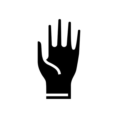 surgical gloves surgeon glyph icon vector illustrationのイラスト素材