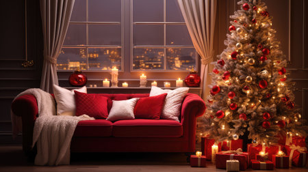 cozy red merry christmasの写真素材