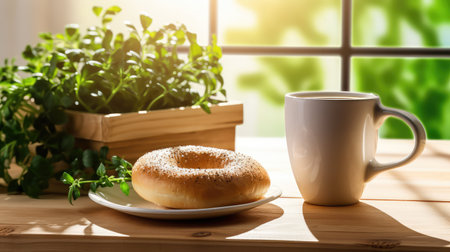 cozy coffee and bagelの素材