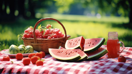 delight summer watermelonの写真素材